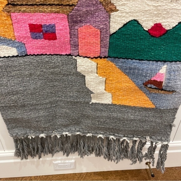 Vintage Latin/Mexican Tapestry with Boho Chic Folk Art Style—100% Wool—GORGEOUS! - Picture 3 of 10